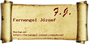 Fernengel József névjegykártya